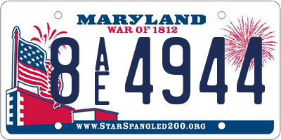 MD license plate 8AE4944