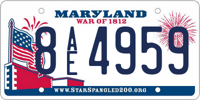 MD license plate 8AE4959