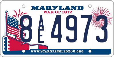 MD license plate 8AE4973