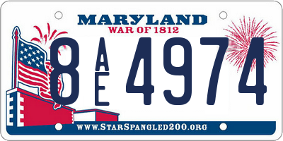 MD license plate 8AE4974