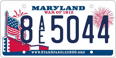 MD license plate 8AE5044