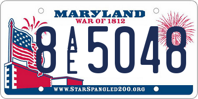 MD license plate 8AE5048