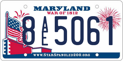 MD license plate 8AE5061