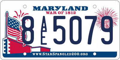 MD license plate 8AE5079