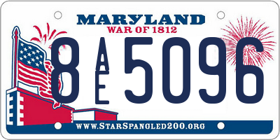 MD license plate 8AE5096