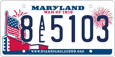 MD license plate 8AE5103