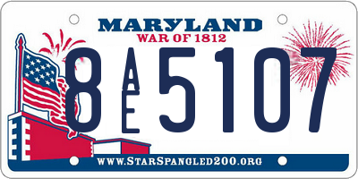 MD license plate 8AE5107
