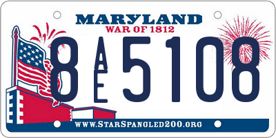 MD license plate 8AE5108