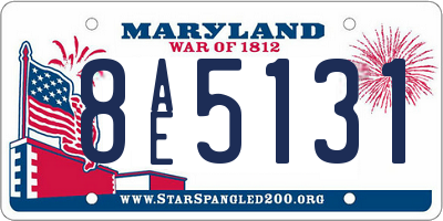 MD license plate 8AE5131