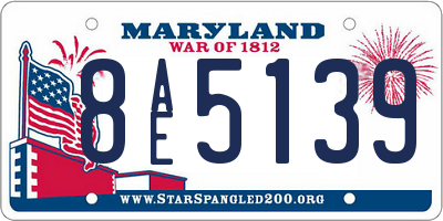 MD license plate 8AE5139