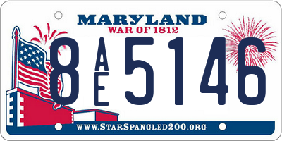 MD license plate 8AE5146