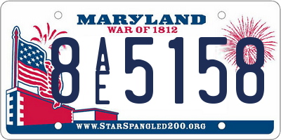 MD license plate 8AE5158