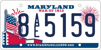 MD license plate 8AE5159