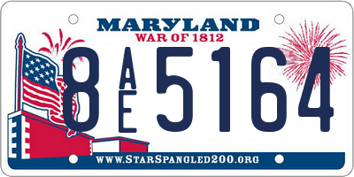 MD license plate 8AE5164