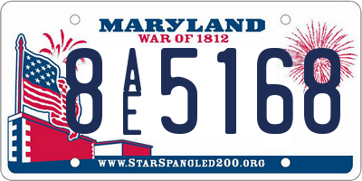 MD license plate 8AE5168