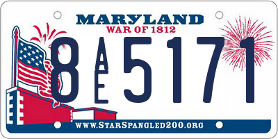 MD license plate 8AE5171
