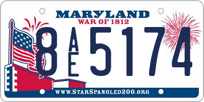 MD license plate 8AE5174