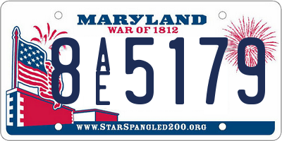 MD license plate 8AE5179