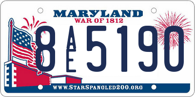 MD license plate 8AE5190