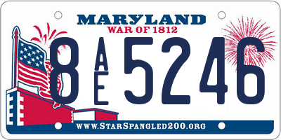 MD license plate 8AE5246