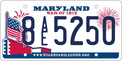 MD license plate 8AE5250