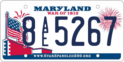 MD license plate 8AE5267