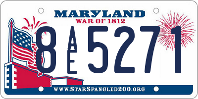 MD license plate 8AE5271