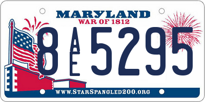 MD license plate 8AE5295