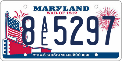 MD license plate 8AE5297