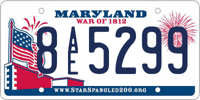 MD license plate 8AE5299