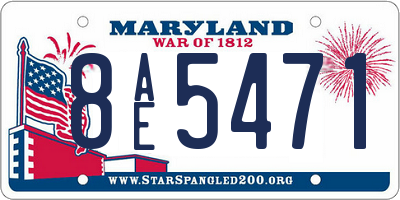 MD license plate 8AE5471