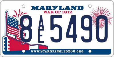 MD license plate 8AE5490