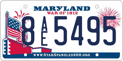 MD license plate 8AE5495