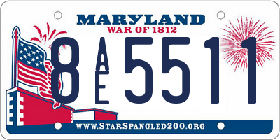 MD license plate 8AE5511