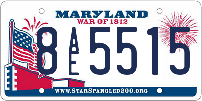 MD license plate 8AE5515