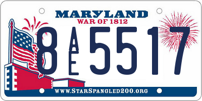MD license plate 8AE5517