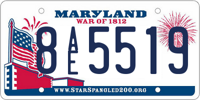 MD license plate 8AE5519