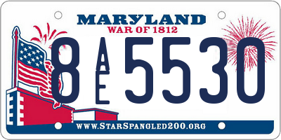 MD license plate 8AE5530