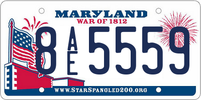 MD license plate 8AE5559