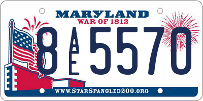 MD license plate 8AE5570
