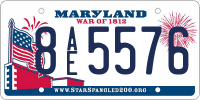 MD license plate 8AE5576