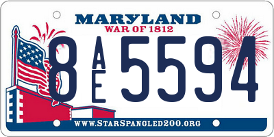 MD license plate 8AE5594