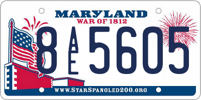 MD license plate 8AE5605