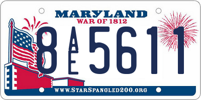 MD license plate 8AE5611