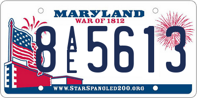MD license plate 8AE5613