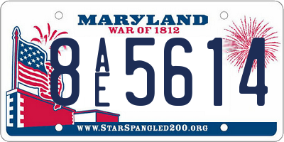 MD license plate 8AE5614