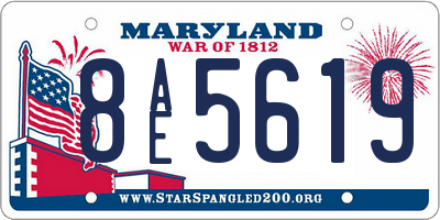 MD license plate 8AE5619