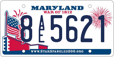 MD license plate 8AE5621