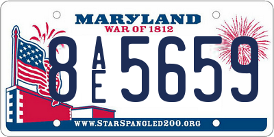 MD license plate 8AE5659