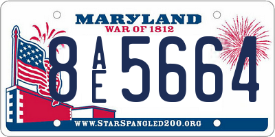 MD license plate 8AE5664